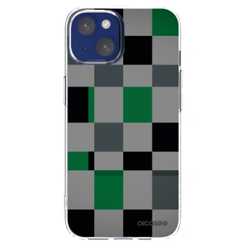 Picasee silikonski prozorni ovitek za Apple iPhone 14 - Block Grid