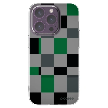 Picasee silikonski prozorni ovitek za Apple iPhone 14 Pro - Block Grid