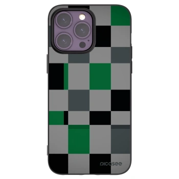 Picasee silikonski črni ovitek za Apple iPhone 14 Pro Max - Block Grid