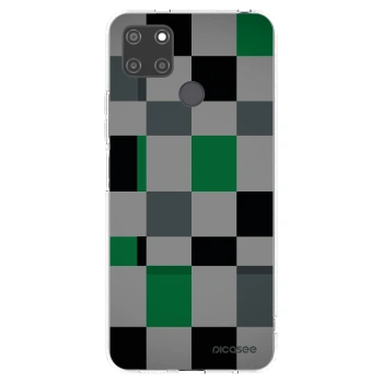Picasee silikonski prozorni ovitek za Realme C21Y - Block Grid