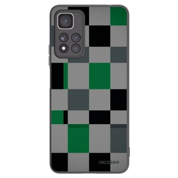 Picasee silikonski črni ovitek za Xiaomi Redmi Note 11 Pro+ 5G - Block Grid