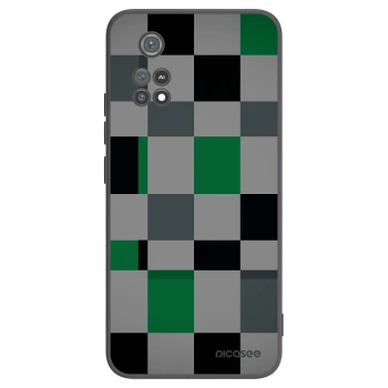 Picasee silikonski črni ovitek za Xiaomi Poco M4 Pro - Block Grid