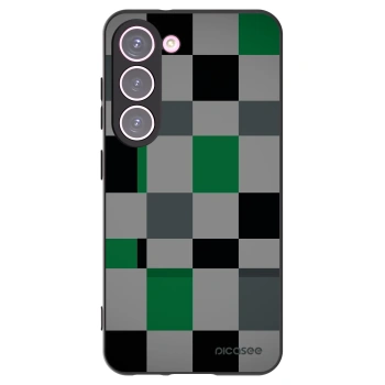 Picasee silikonski črni ovitek za Samsung Galaxy S23 5G - Block Grid