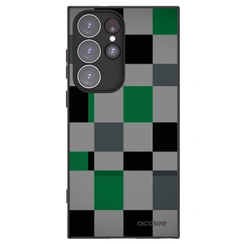 Picasee silikonski črni ovitek za Samsung Galaxy S23 Ultra 5G - Block Grid