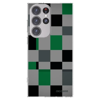 Picasee silikonski prozorni ovitek za Samsung Galaxy S23 Ultra 5G - Block Grid