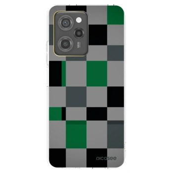 Picasee silikonski črni ovitek za Xiaomi Poco X5 Pro - Block Grid