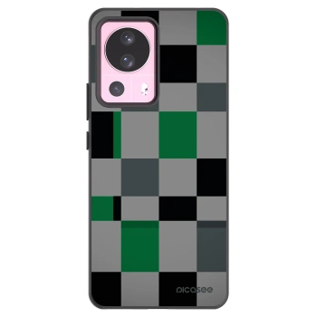 Picasee silikonski črni ovitek za Xiaomi 13 Lite - Block Grid
