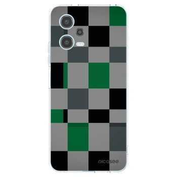 Picasee silikonski prozorni ovitek za Xiaomi Redmi Note 12 5G - Block Grid