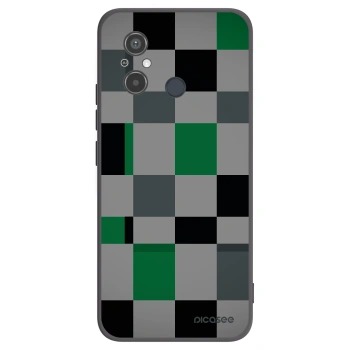 Picasee silikonski črni ovitek za Xiaomi Redmi 12C - Block Grid
