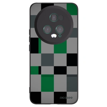 Picasee silikonski črni ovitek za Honor Magic5 Pro - Block Grid
