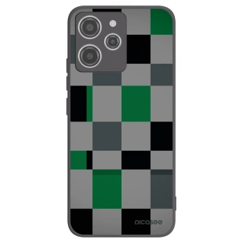 Picasee silikonski črni ovitek za Xiaomi Redmi 12 4G - Block Grid