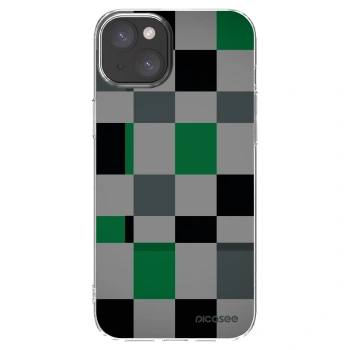 Picasee silikonski prozorni ovitek za Apple iPhone 15 Plus - Block Grid