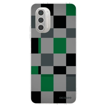 Picasee silikonski prozorni ovitek za Motorola Moto G51 - Block Grid
