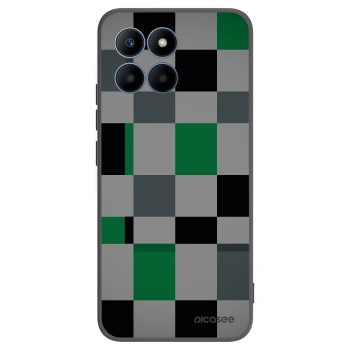 Picasee silikonski črni ovitek za Honor 70 Lite - Block Grid