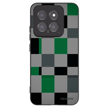 Picasee silikonski črni ovitek za Xiaomi 14 - Block Grid