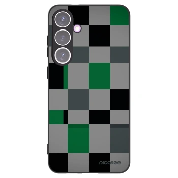 Picasee silikonski črni ovitek za Samsung Galaxy S24+ S926B 5G - Block Grid