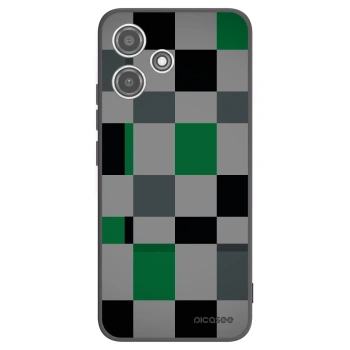 Picasee silikonski črni ovitek za Xiaomi Redmi 12 5G - Block Grid