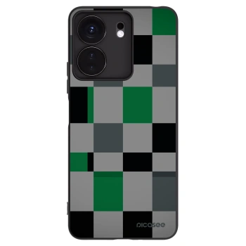 Picasee silikonski črni ovitek za Xiaomi Redmi 13C 4G - Block Grid