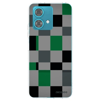 Picasee silikonski prozorni ovitek za Motorola Edge 40 Neo - Block Grid