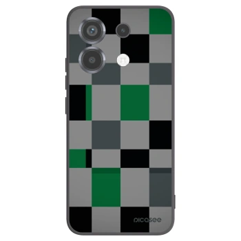 Picasee silikonski črni ovitek za Xiaomi Poco X6 - Block Grid