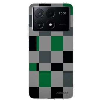 Picasee silikonski prozorni ovitek za Xiaomi Poco X6 Pro - Block Grid