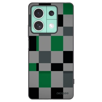 Picasee silikonski črni ovitek za Xiaomi Redmi Note 13 5G - Block Grid