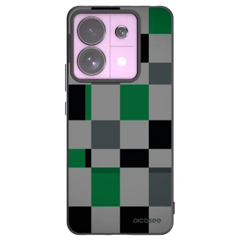 Picasee silikonski črni ovitek za Xiaomi Redmi Note 13 Pro 5G - Block Grid