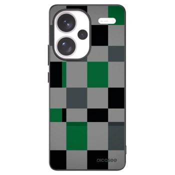 Picasee silikonski črni ovitek za Xiaomi Redmi Note 13 Pro+ 5G - Block Grid