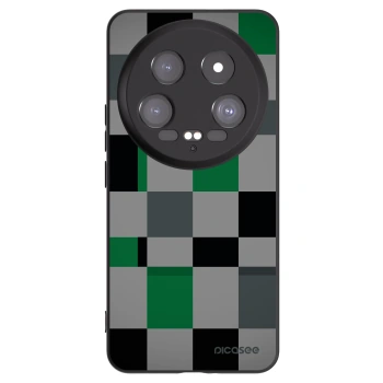 Picasee silikonski črni ovitek za Xiaomi 14 Ultra - Block Grid