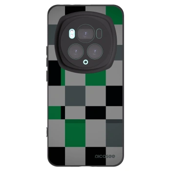 Picasee silikonski črni ovitek za Honor Magic6 Pro - Block Grid