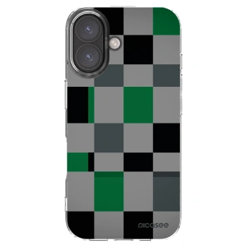 Picasee silikonski prozorni ovitek za Apple iPhone 16 - Block Grid