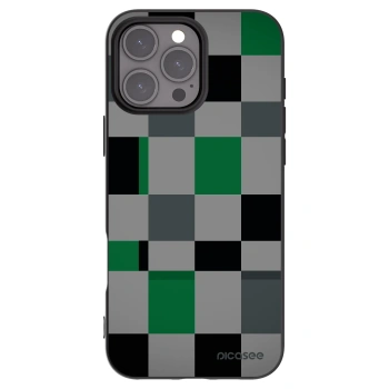 Picasee silikonski črni ovitek za Apple iPhone 16 Pro Max - Block Grid