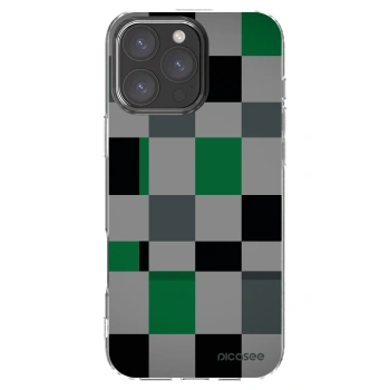 Picasee silikonski prozorni ovitek za Apple iPhone 16 Pro Max - Block Grid