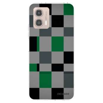 Picasee silikonski prozorni ovitek za Motorola Moto G53 5G - Block Grid