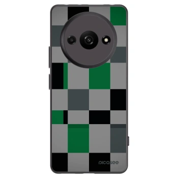 Picasee silikonski črni ovitek za Xiaomi Redmi A3 - Block Grid