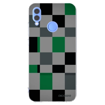 Picasee silikonski prozorni ovitek za Huawei P Smart 2019 - Block Grid