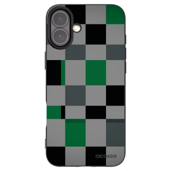 Picasee silikonski črni ovitek za Apple iPhone 16 Plus - Block Grid