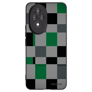 Picasee silikonski črni ovitek za Honor 200 Pro 5G - Block Grid