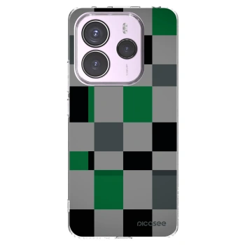 Picasee silikonski prozorni ovitek za Xiaomi Redmi Note 14 5G - Block Grid
