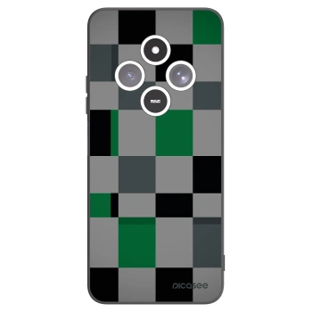 Picasee silikonski črni ovitek za Xiaomi Redmi 14C - Block Grid