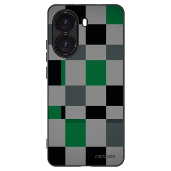 Picasee silikonski črni ovitek za Xiaomi Poco X7 Pro 5G - Block Grid