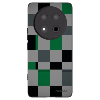 Picasee silikonski črni ovitek za Honor Magic7 Lite 5G - Block Grid