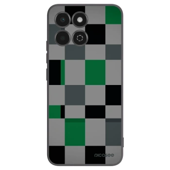 Picasee silikonski črni ovitek za Honor 200 Smart 5G - Block Grid