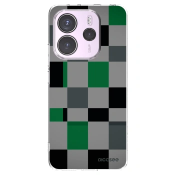 Picasee silikonski prozorni ovitek za Xiaomi Redmi Note 14 4G - Block Grid