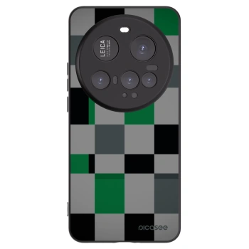 Picasee silikonski črni ovitek za Xiaomi 15 Ultra - Block Grid