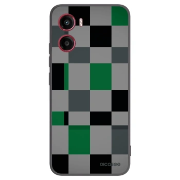 Picasee silikonski črni ovitek za Motorola Moto G05 - Block Grid