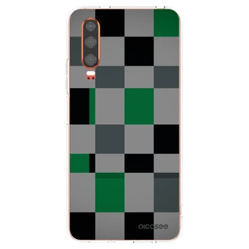 Picasee silikonski prozorni ovitek za Huawei P30 - Block Grid