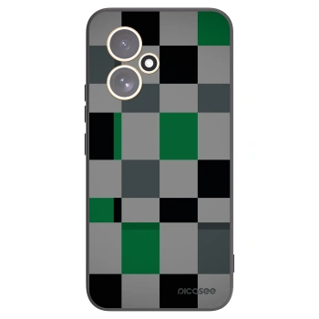 Picasee silikonski črni ovitek za Honor 400 5G - Block Grid