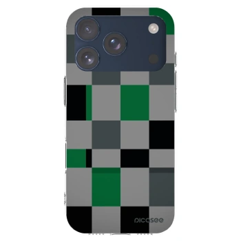 Picasee silikonski prozorni ovitek za Apple iPhone 17 Pro - Block Grid