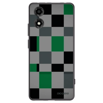 Picasee silikonski črni ovitek za Motorola Moto E14 - Block Grid